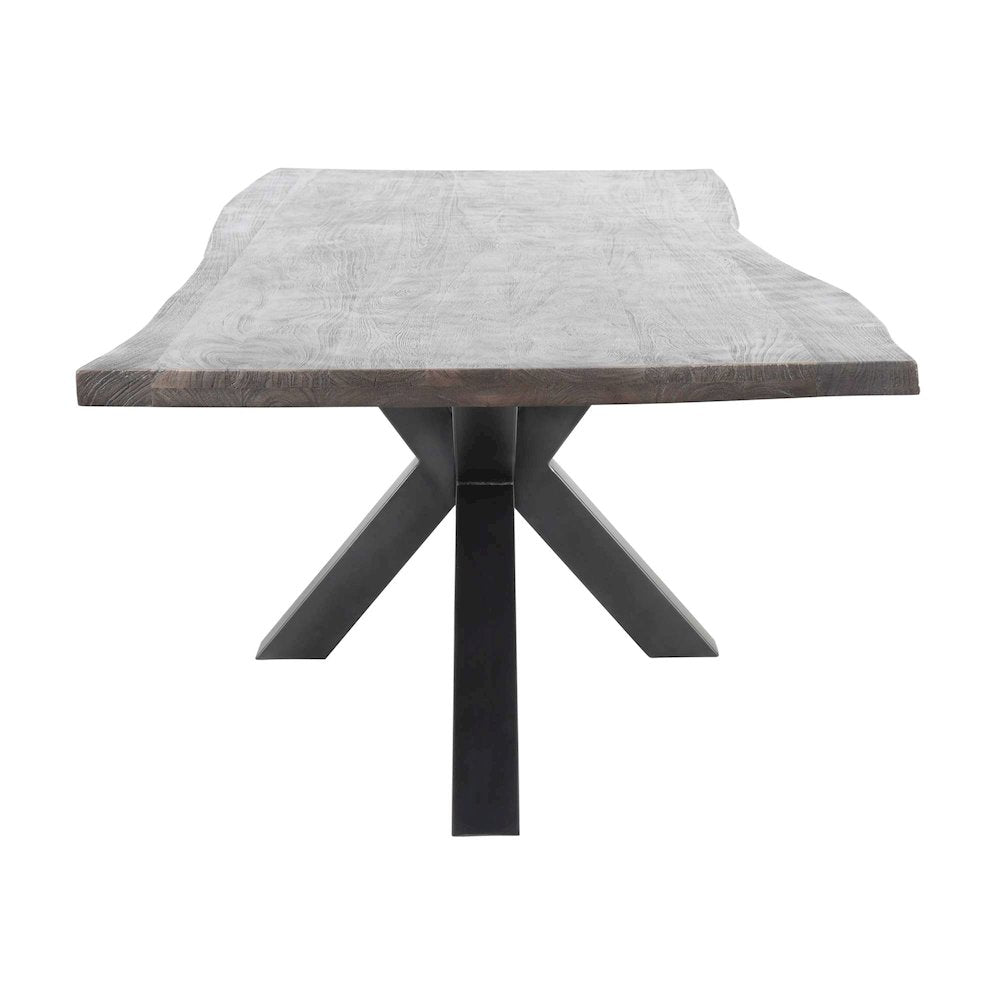 Nordic Ridge 94" Modern Rustic Solid Wood Live Edge Dining Table