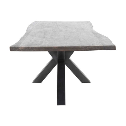 Nordic Ridge 94" Modern Rustic Solid Wood Live Edge Dining Table