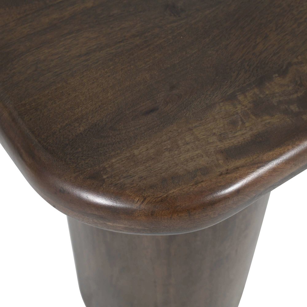 Mandara Global Modern Solid Wood Pillar Chairside Pedestal Square End Table