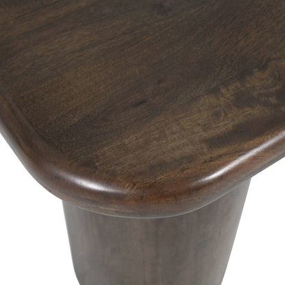 Mandara Global Modern Solid Wood Pillar Chairside Pedestal Square End Table
