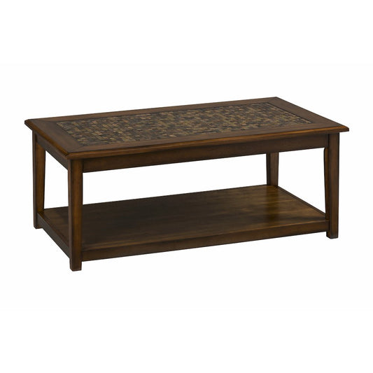 Baroque 48" Coffee Table with Mosaic Tile Inlay