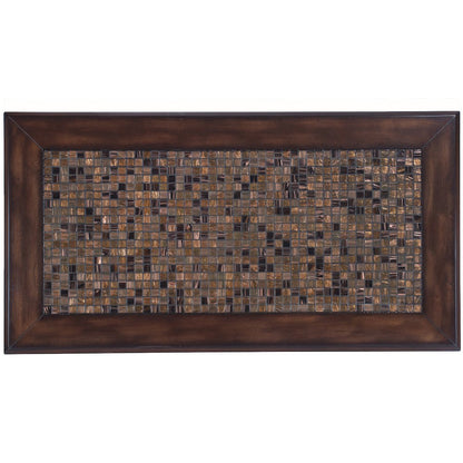 Baroque 48" Coffee Table with Mosaic Tile Inlay