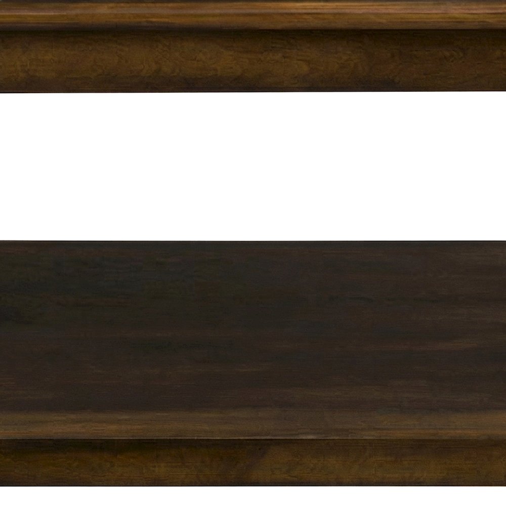 Veneer and Tile Coffee Table with Mosaic Inlay Top on Wheels, Brown