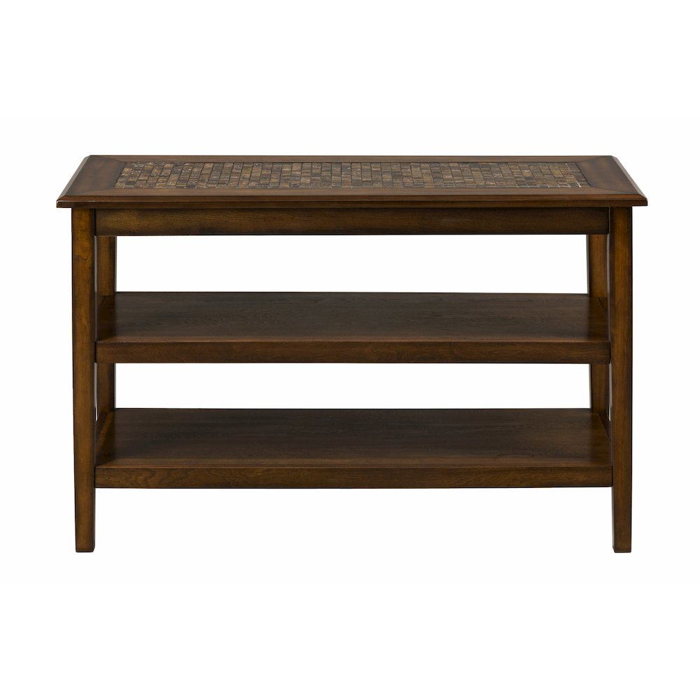 Baroque Sofa 48" Sofa Table with Mosaic Tile Inlay