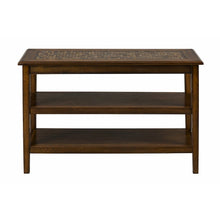 Baroque Sofa 48" Sofa Table with Mosaic Tile Inlay