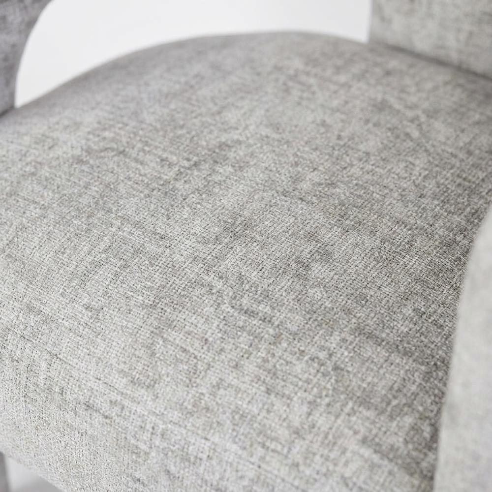 Modern Jacquard Counter Stool, Iron Frame, Grey, Single