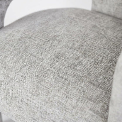 Modern Jacquard Counter Stool, Iron Frame, Grey, Single