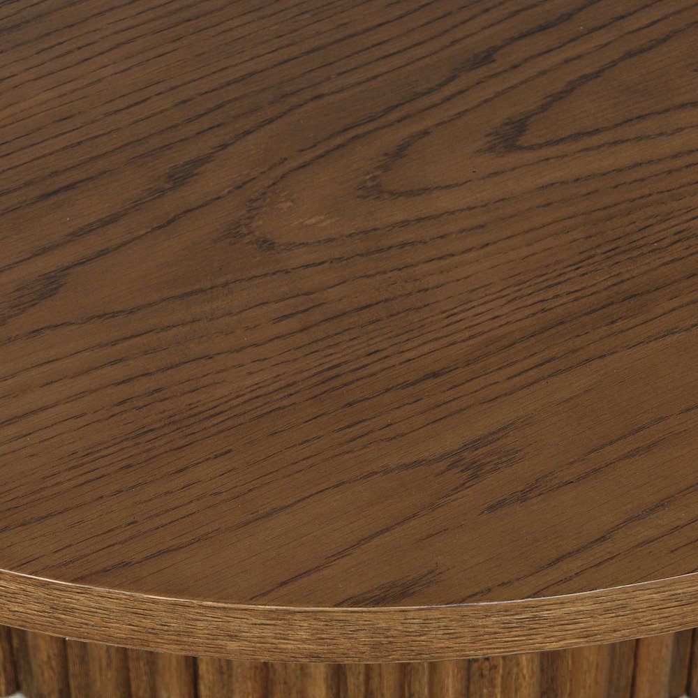 Auden Three Piece Mid-Century Modern Fluted Living Room Coffee and End Table Set