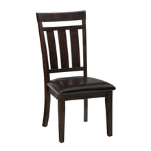 Distressed Rustic Solid Acacia Upholstered Slat-back Dining Chair (Set of 2)