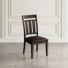 Distressed Rustic Solid Acacia Upholstered Slat-back Dining Chair (Set of 2)