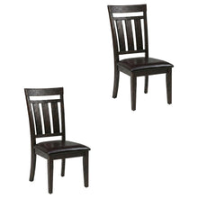 Solid Acacia Slat-Back Rustic Farmhouse Kitchen Dining Chair, Deep Chocolate, Set of 2