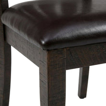 Solid Acacia Slat-Back Rustic Farmhouse Kitchen Dining Chair, Deep Chocolate, Set of 2