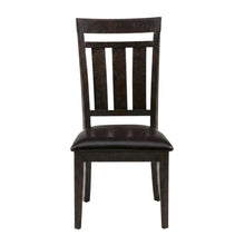 Solid Acacia Slat-Back Rustic Farmhouse Kitchen Dining Chair, Deep Chocolate, Set of 2