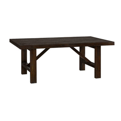 Kona Grove 79" Distressed Rustic Solid Wood Trestle Dining Table