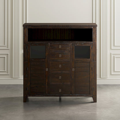 Kona Grove Distressed Rustic Solid Acacia Cabinet