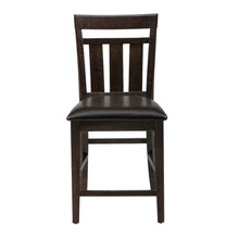Distressed Rustic Solid Acacia Upholstered Slat-back Barstool (Set of 2)