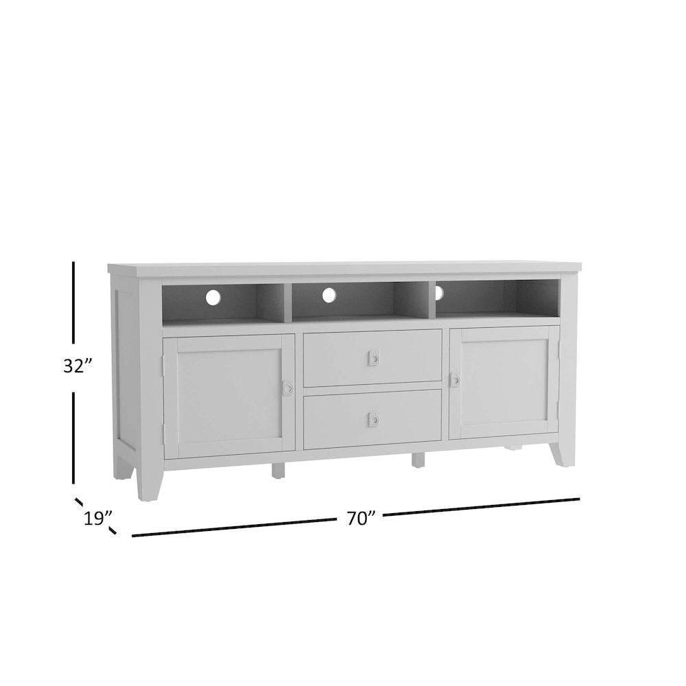 Kona Grove Distressed Rustic Solid Wood 70" Media Unit