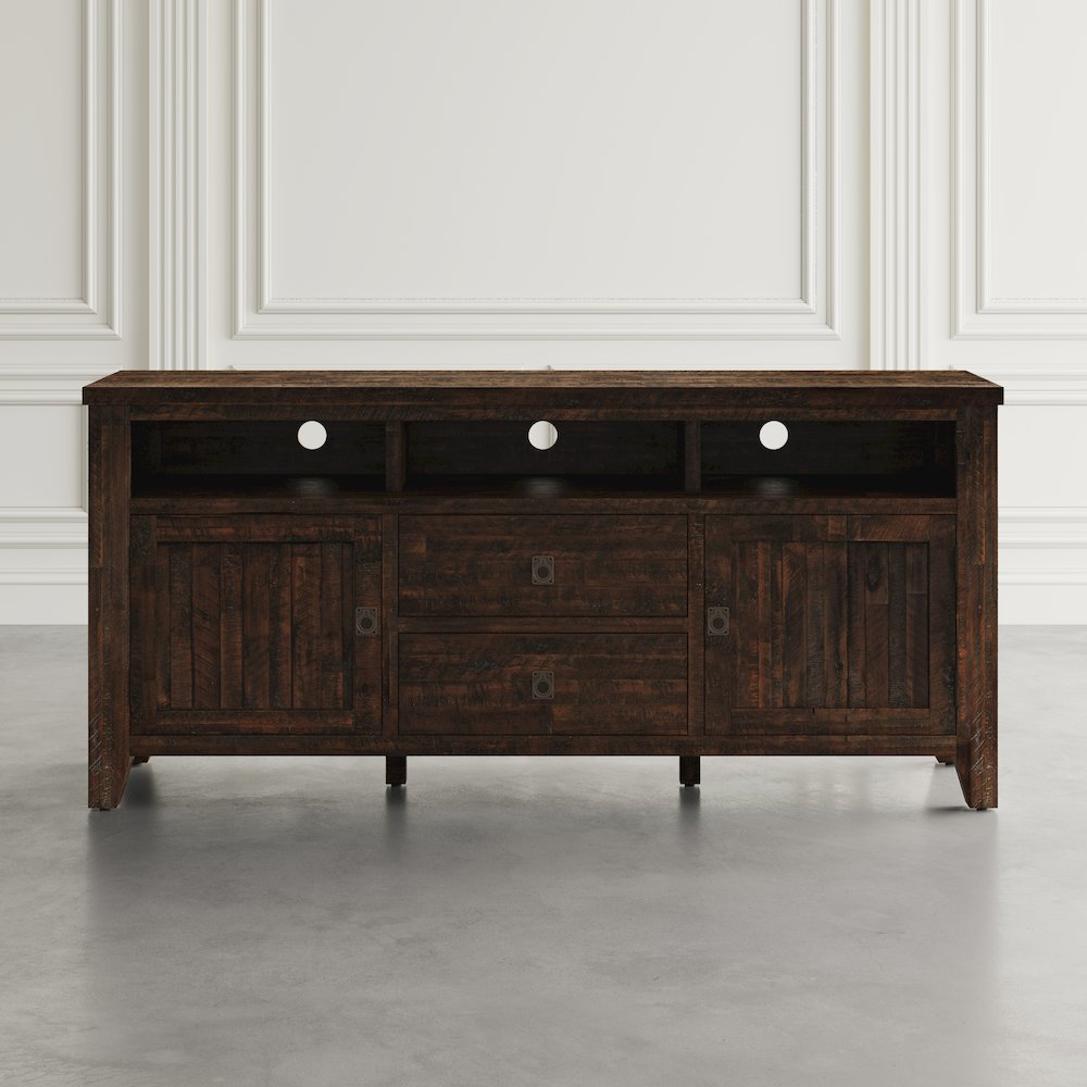 Kona Grove Distressed Rustic Solid Wood 70" Media Unit