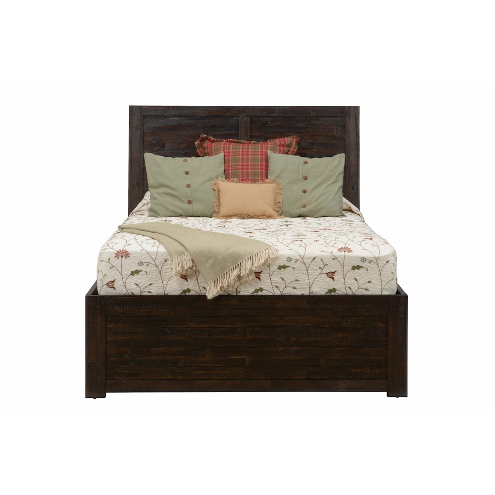 Kona Grove Distressed Rustic Solid Acacia Queen Storage Bed