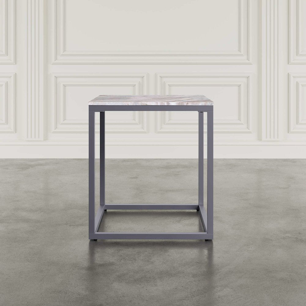 Wynn Modern Luxe 3-Pc Solid Marble Coffee and Matching End Tables Set