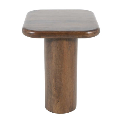 Mandara Global Modern Solid Wood Pillar Double Pedestal End Table