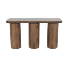 Mandara Global Modern 54" Solid Wood Pillar Sofa Console Table