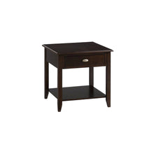 Brown Wooden End Table with Drawer - Bedside and Side Table for Chairs and Sofas