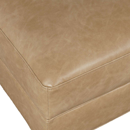 Ruston Modern Banquette Faux Leather Sectional Two Seat Bench