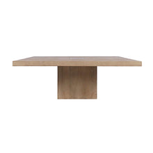 Sequoia 60" Square Rustic Solid Wood Butcher Block Pedestal Dining Table