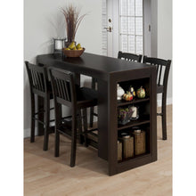 Tribeca Counter Height 48" Contemporary Dining Table with Built-In Shelving