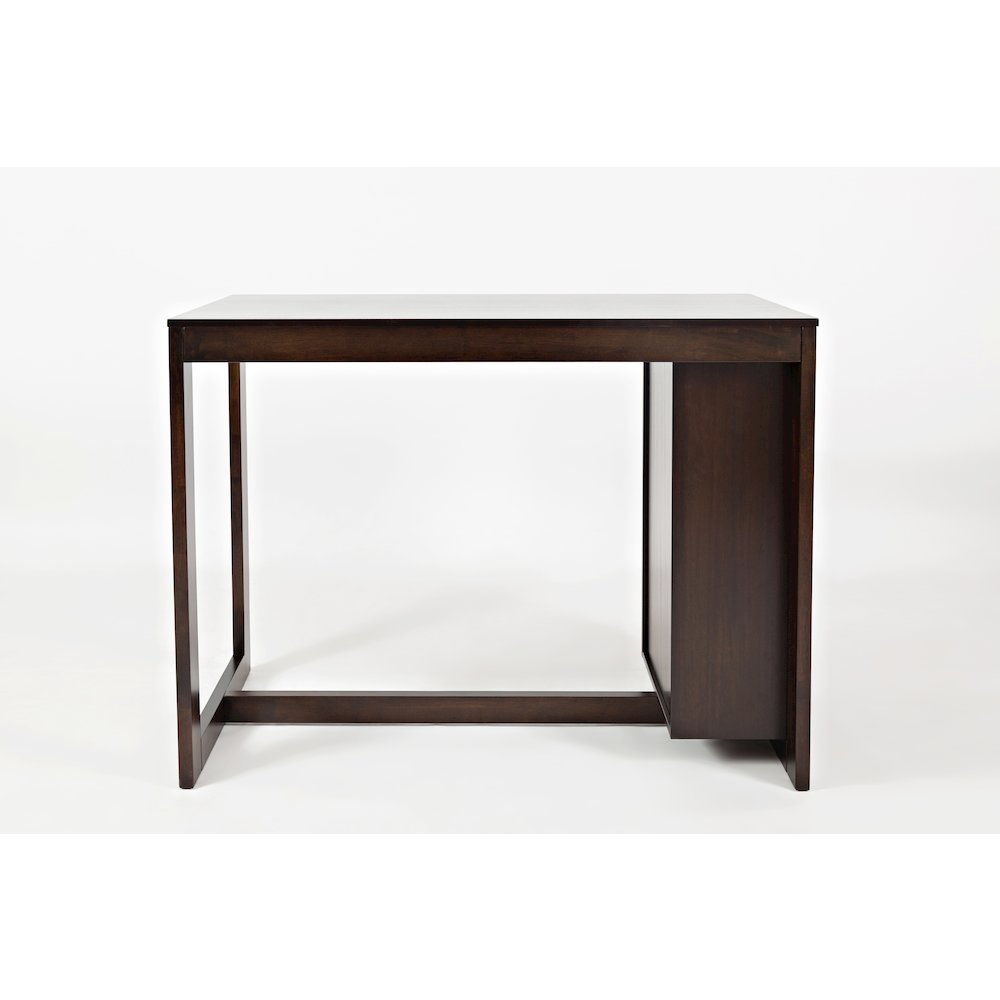 Tribeca Counter Height 48" Contemporary Dining Table with Built-In Shelving