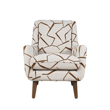 Nielsen Mid-Century Modern Upholstered Geometric Lounge Accent Chair