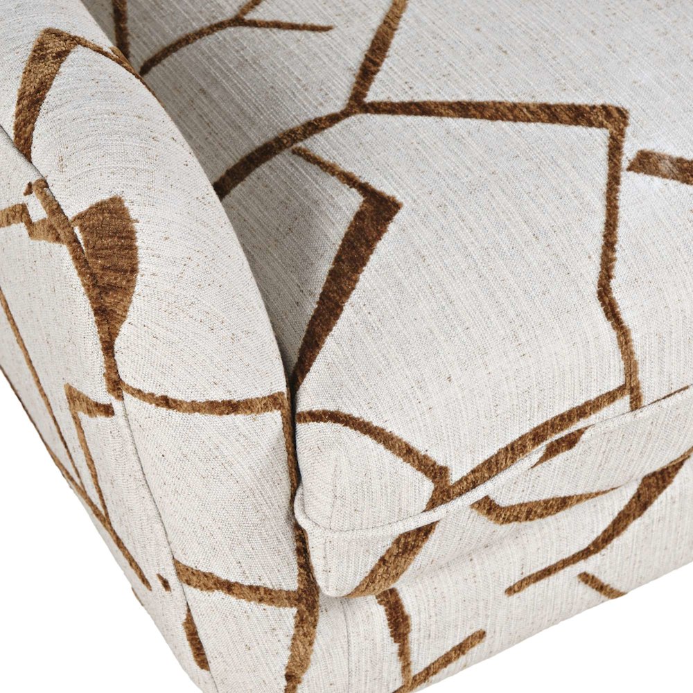 Nielsen Mid-Century Modern Upholstered Geometric Lounge Accent Chair