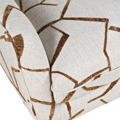 Nielsen Mid-Century Modern Upholstered Geometric Lounge Accent Chair