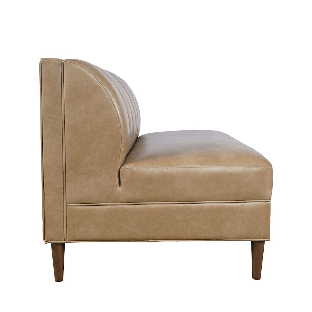 Ruston Modern Banquette Faux Leather Sectional Three Seat Bench