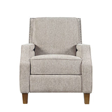 York Push Back Upholstered Recliner Accent Chair with Nailhead Trim