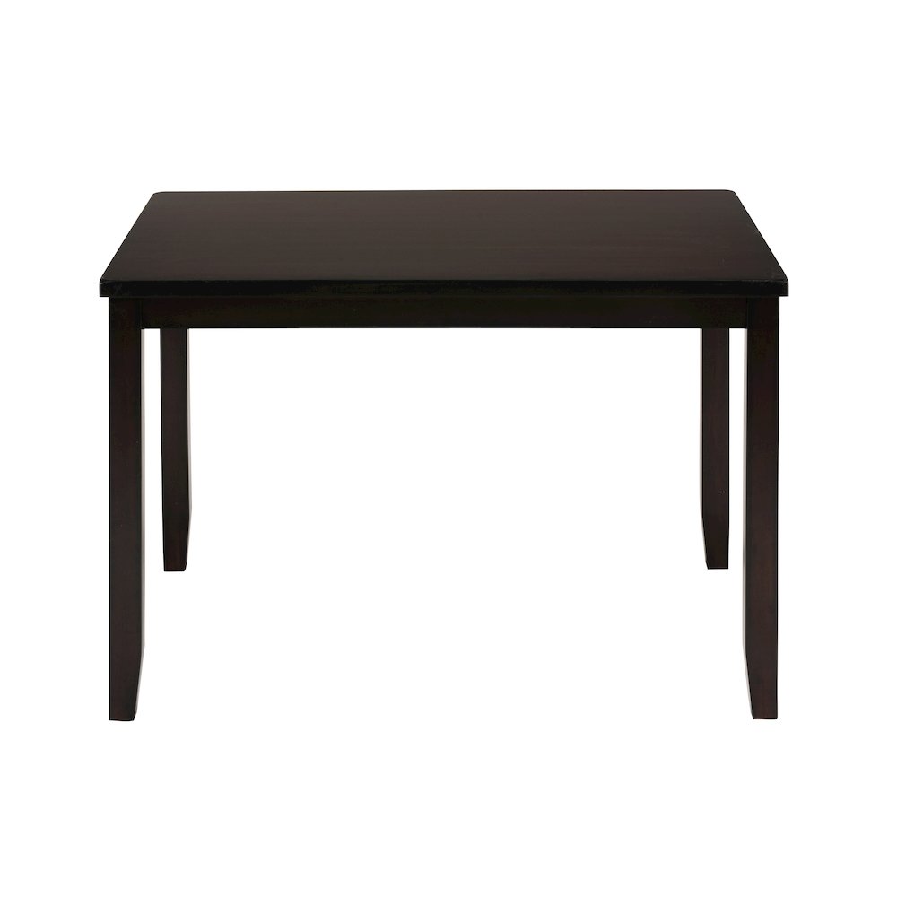 Dark Rustic Prairie Five Piece Dining Set - Table and 4 Faux Leather Chairs