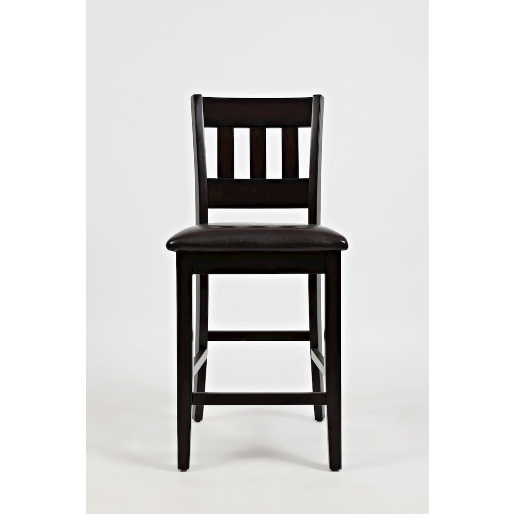 Five Piece Counter Height Dining Set - Table and 4 Faux Leather Stools