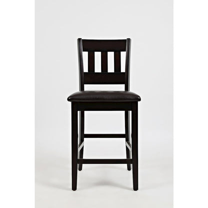 Five Piece Counter Height Dining Set - Table and 4 Faux Leather Stools