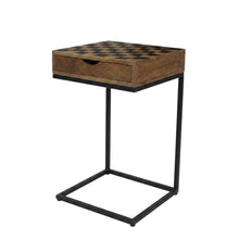 Checkerboard C-Table, Modern Accent Side and End Table for Living Room