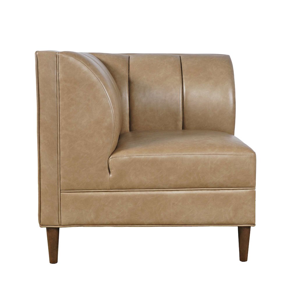 Ruston Modern Banquette Faux Leather Sectional Corner Wedge Seating