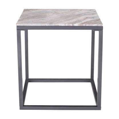 Wynn Modern Luxe Solid Marble Square End Table