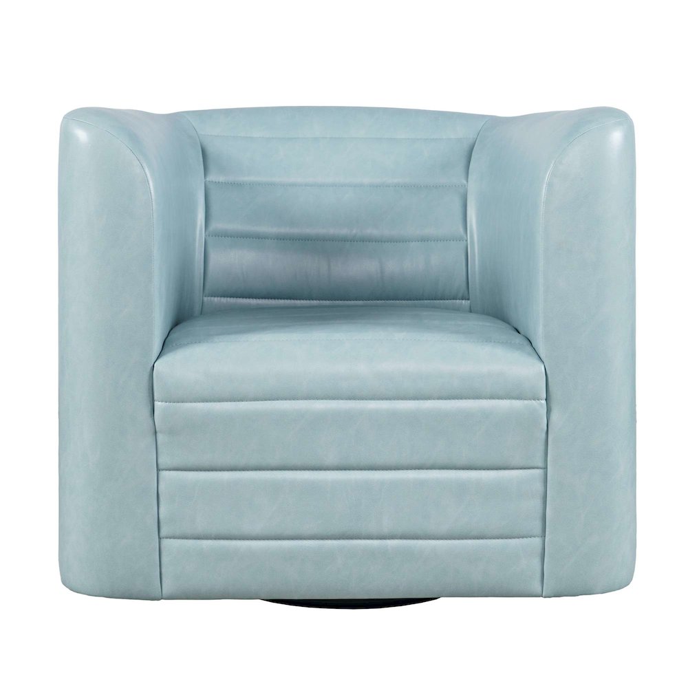 GT Channel Tufted Modern Barrel Accent Swivel Chair