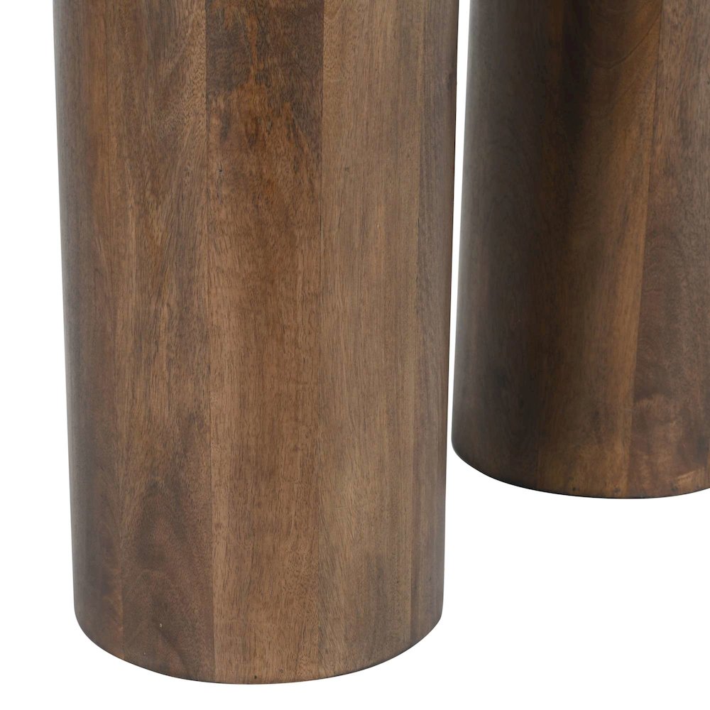 Mandara Global Modern 54" Solid Wood Pillar Sofa Console Table