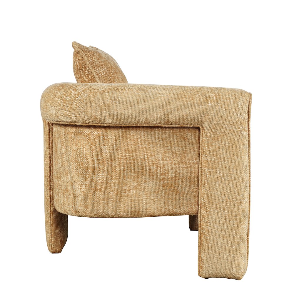 Adley Modern Upholstered Vintage Accent Armchair with Pillow
