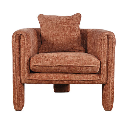 Adley Modern Upholstered Vintage Accent Armchair with Pillow