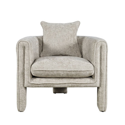 Adley Modern Upholstered Vintage Accent Armchair with Pillow