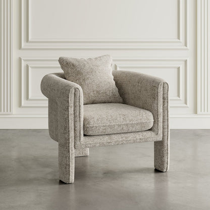 Adley Modern Upholstered Vintage Accent Armchair with Pillow