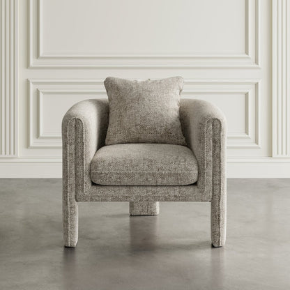 Adley Modern Upholstered Vintage Accent Armchair with Pillow