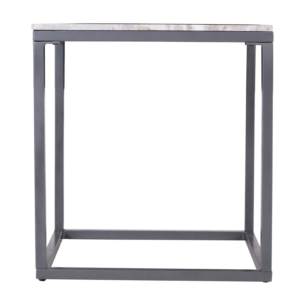 Wynn Modern Luxe Solid Marble Square End Table